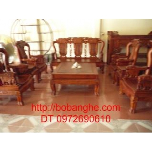 Bộ bàn ghế gỗ hương Minh Quốc Voi QV03